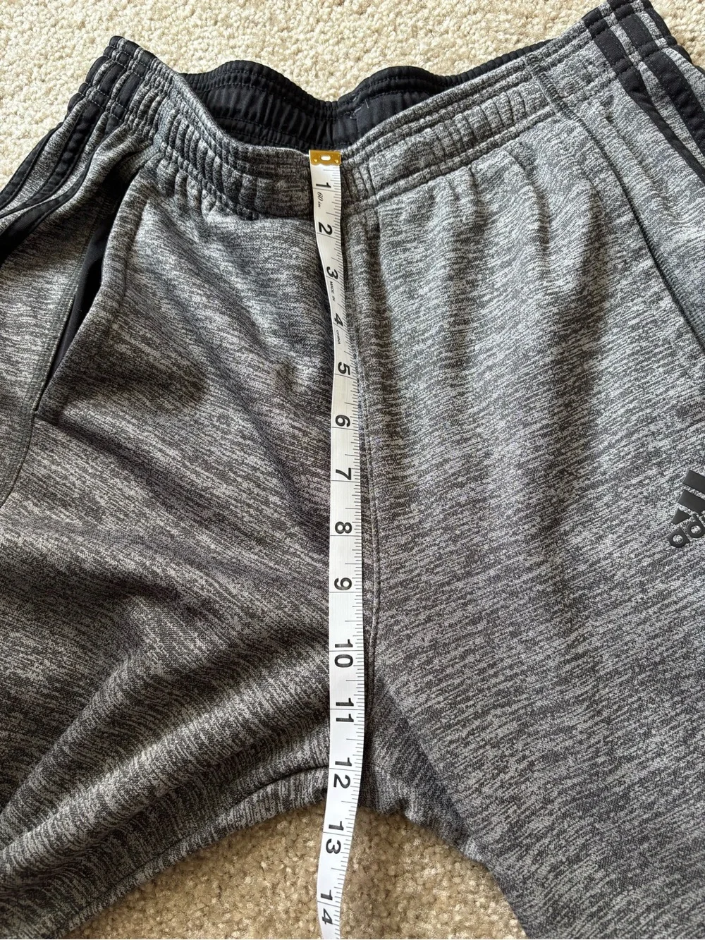 grey adidas climawarm trackpants